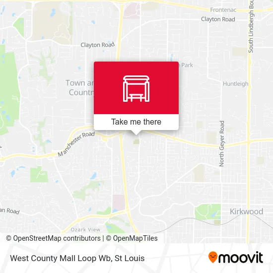 West County Mall Loop Wb map