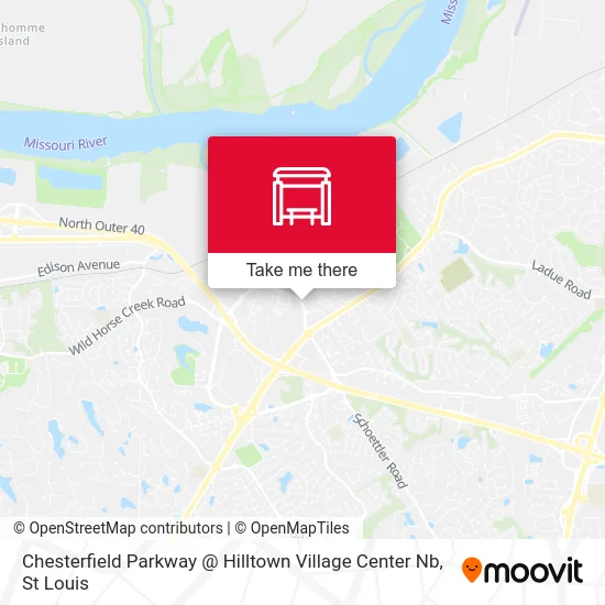 Chesterfield Parkway @ Hilltown Village Center Nb map
