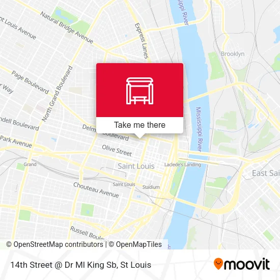 Mapa de 14th Street @ Dr Ml King Sb