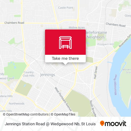 Jennings Station Road @ Wedgewood Nb map