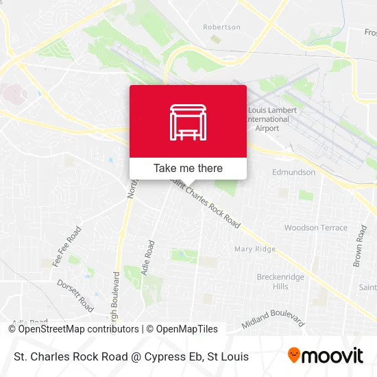 Mapa de St. Charles Rock Road @ Cypress Eb