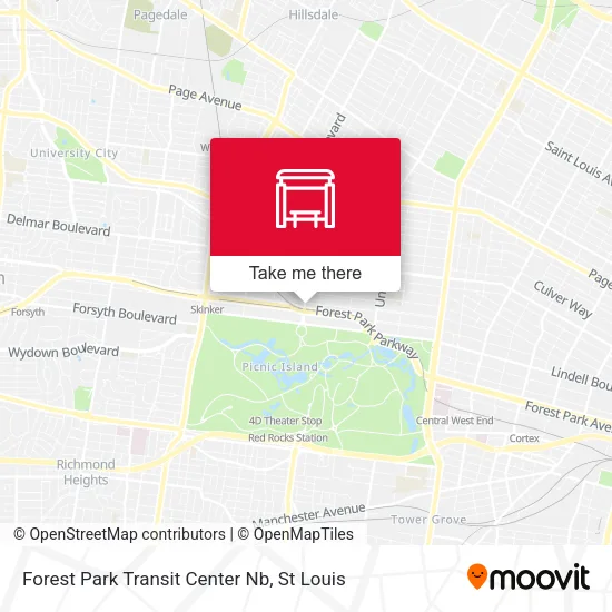 Forest Park Transit Center Nb map