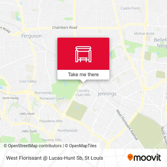 Mapa de West Florissant @ Lucas-Hunt Sb
