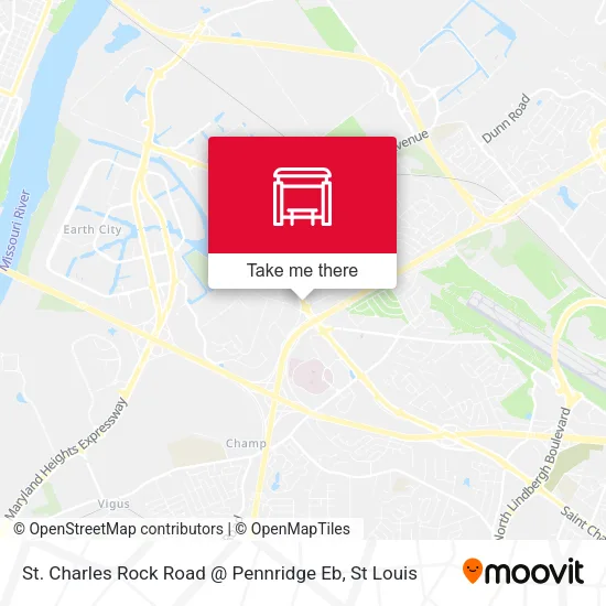Mapa de St. Charles Rock Road @ Pennridge Eb