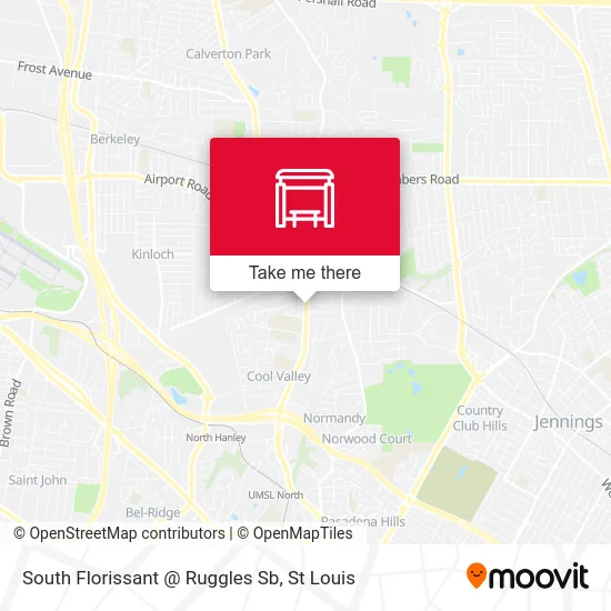 South Florissant @ Ruggles Sb map