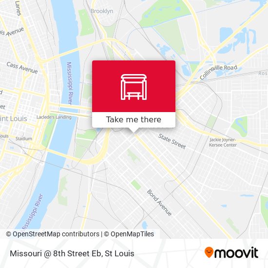 Missouri @ 8th Street Eb map