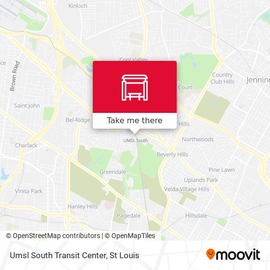 Umsl South Transit Center map