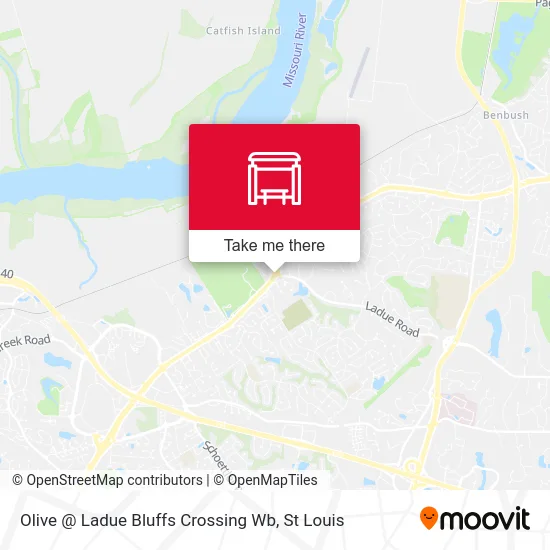 Olive @ Ladue Bluffs Crossing Wb map