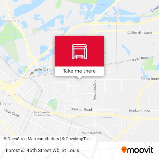 Forest @ 46th Street Wb map