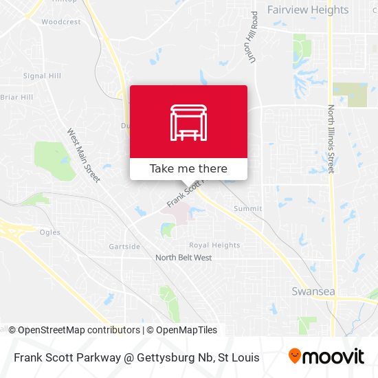 Frank Scott Parkway @ Gettysburg Nb map
