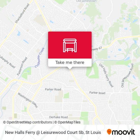 Mapa de New Halls Ferry @ Leisurewood Court Sb