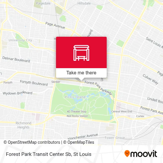 Forest Park Transit Center Sb map