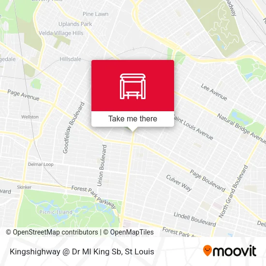 Kingshighway @ Dr Ml King Sb map