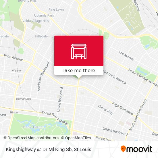 Kingshighway @ Dr Ml King Sb map