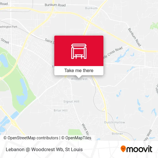 Lebanon @ Woodcrest Wb map