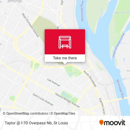Taylor @ I-70 Overpass Nb map