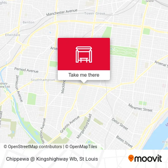 Mapa de Chippewa @ Kingshighway Wb