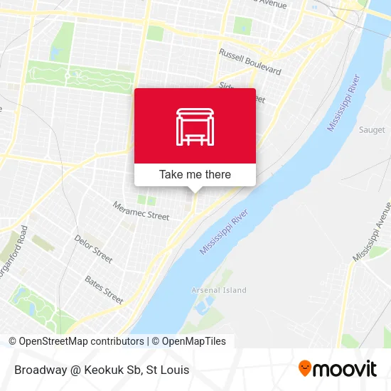 Mapa de Broadway @ Keokuk Sb