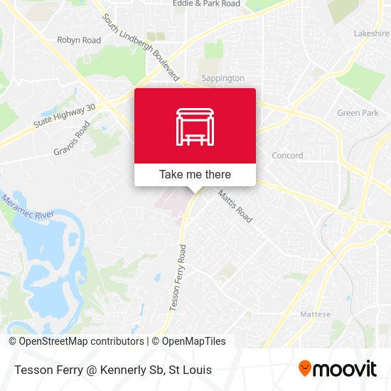 Tesson Ferry @ Kennerly Sb map