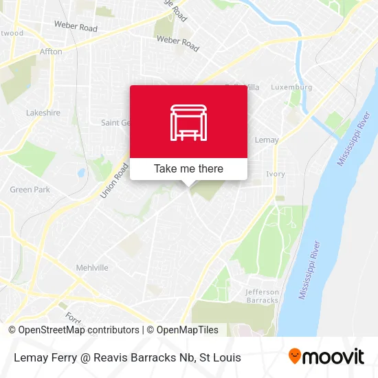 Mapa de Lemay Ferry @ Reavis Barracks Nb