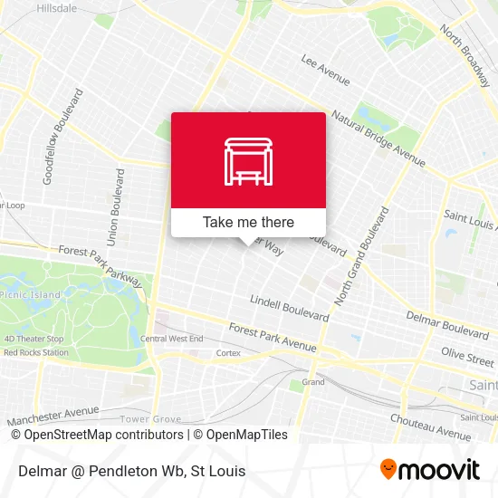 Delmar @ Pendleton Wb map