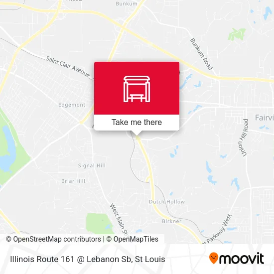 Mapa de Illinois Route 161 @ Lebanon Sb