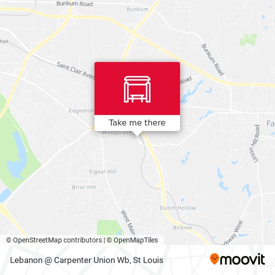 Lebanon @ Carpenter Union Wb map