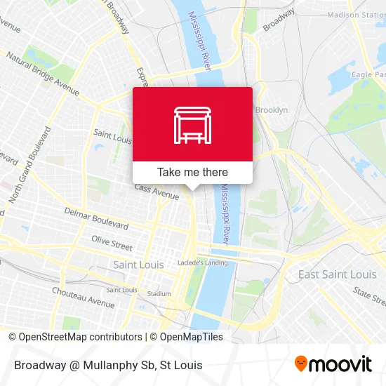Mapa de Broadway @ Mullanphy Sb