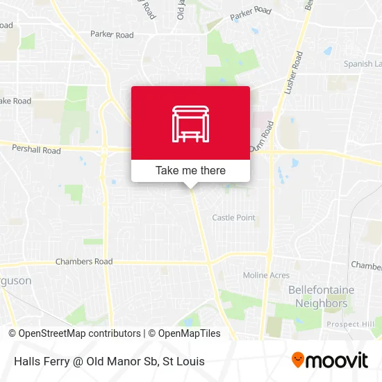 Halls Ferry @ Old Manor Sb map