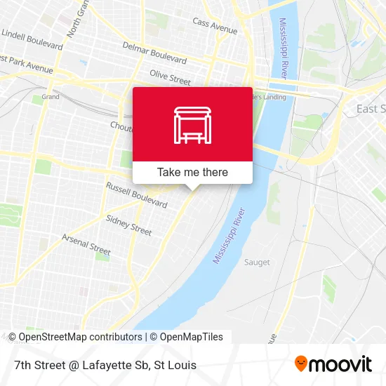 Mapa de 7th Street @ Lafayette Sb