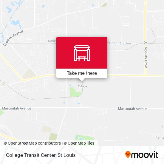 College Transit Center map
