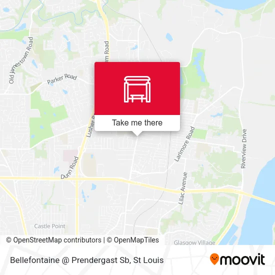 Bellefontaine @ Prendergast Sb map