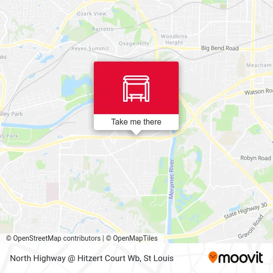 North Highway @ Hitzert Court Wb map