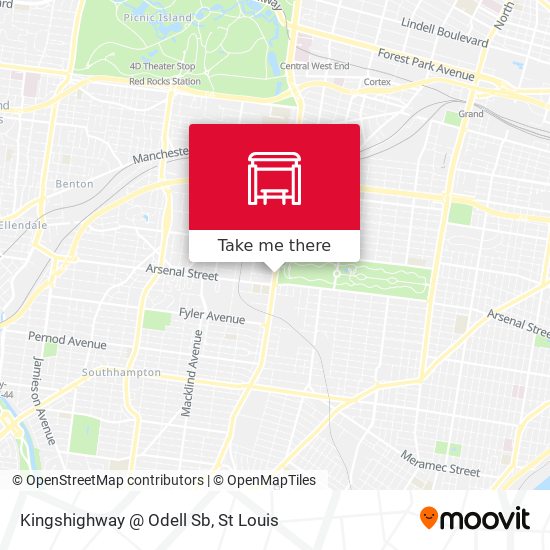 Mapa de Kingshighway @ Odell Sb
