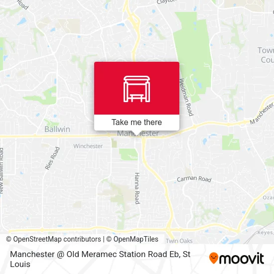 Mapa de Manchester @ Old Meramec Station Road Eb