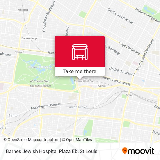 Mapa de Barnes Jewish Hospital Plaza Eb