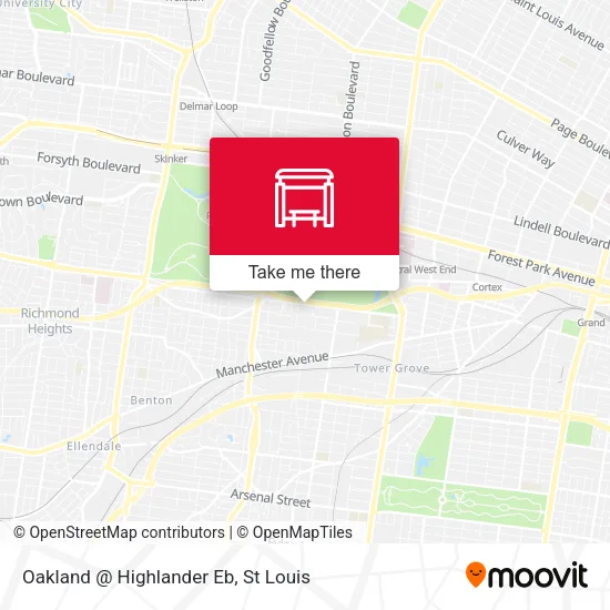 Oakland @ Highlander Eb map