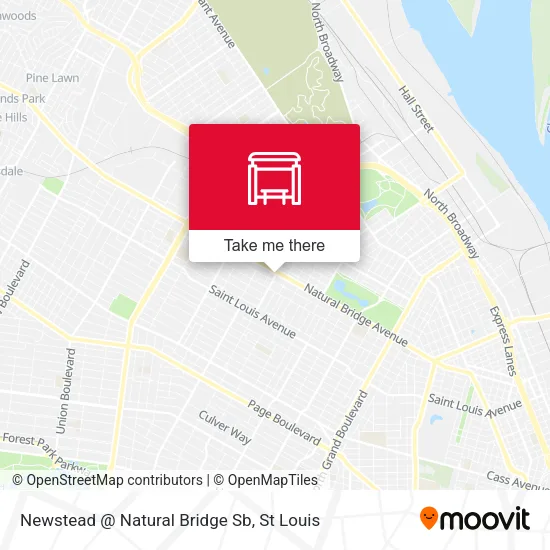 Mapa de Newstead @ Natural Bridge Sb