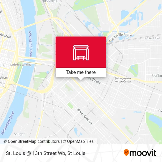 St. Louis @ 13th Street Wb map