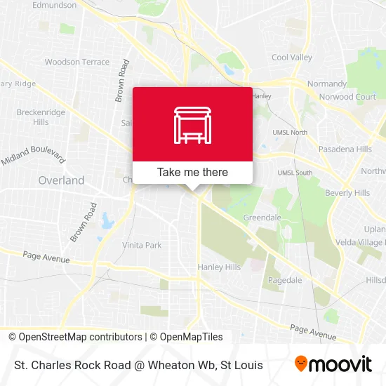 St. Charles Rock Road @ Wheaton Wb map