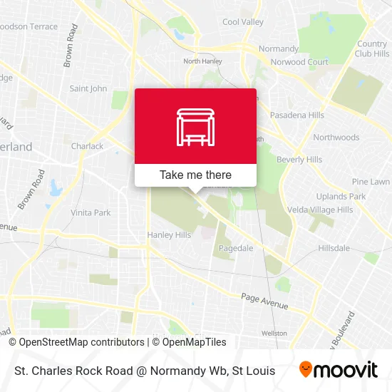 St. Charles Rock Road @ Normandy Wb map