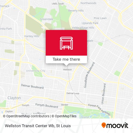 Wellston Transit Center Wb map