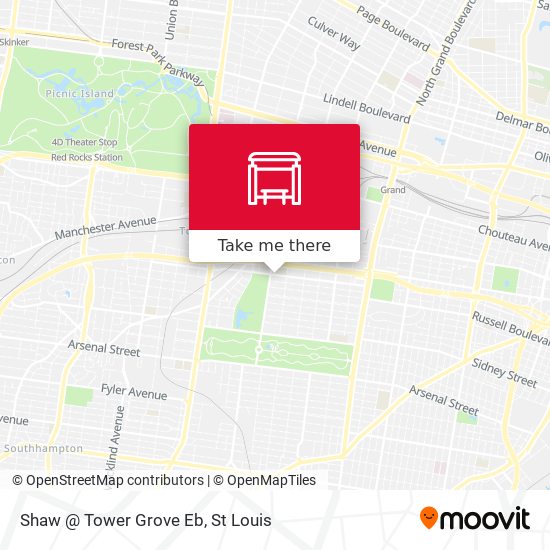 Shaw @ Tower Grove Eb map