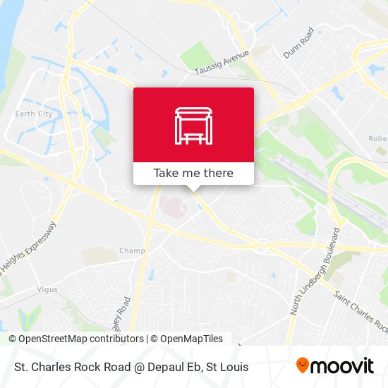St. Charles Rock Road @ Depaul Eb map