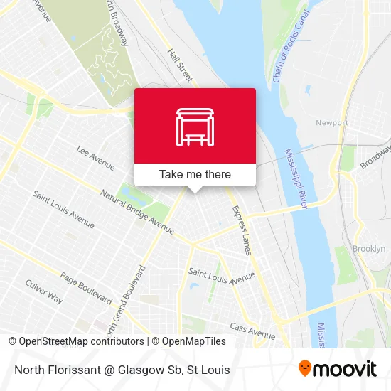 North Florissant @ Glasgow Sb map