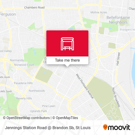 Jennings Station Road @ Brandon Sb map