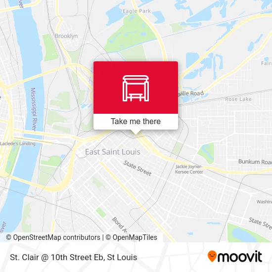 St. Clair @ 10th Street Eb map