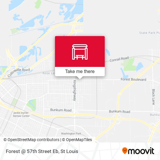 Forest @ 57th Street Eb map
