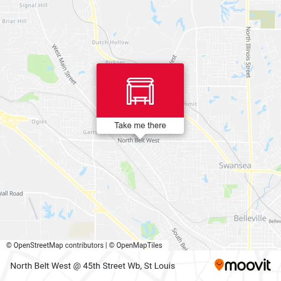 North Belt West @ 45th Street Wb map