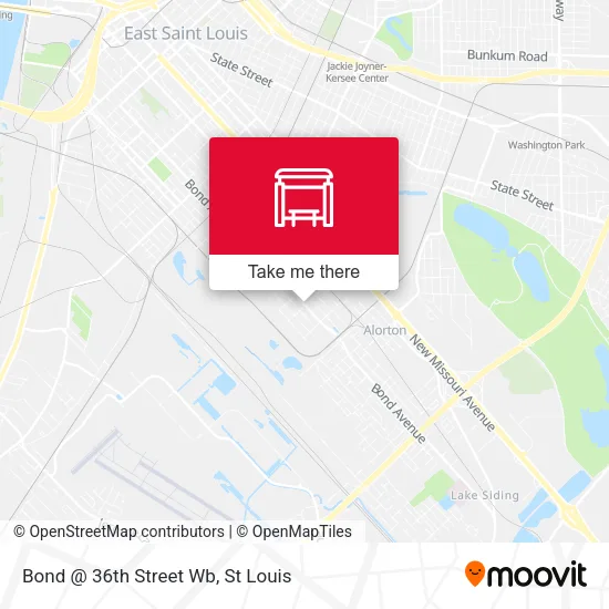 Bond @ 36th Street Wb map